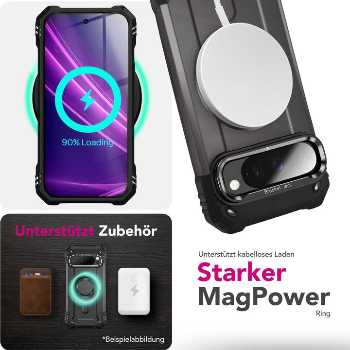 Image du produit Nalia Granite - Schlagfeste Panzer Hülle mit MagSafe & Kamera Standfuss - Military Cover (Google Pixel 9 Pro Fold)