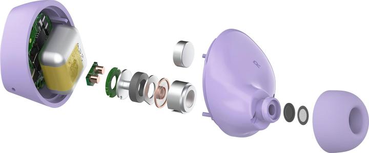 Actual product image Belkin wireless soundform bolt tws light purple (No noise cancelling, 38 h, Wireless)