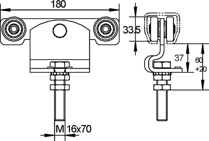 Actual product image Helm Rollapparat 491, 2er zu 400, V2A