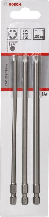 Produktbild Bosch Professional Zubehör Schrauberbit-Set Extra-Hart, 3-teilig, T20, T25, T30, 152 mm (T30, T25, T20)