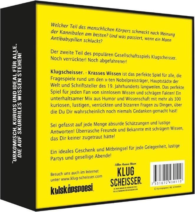 Produktbild Gesprächsstoff: Klugscheisser 2 Edition Krasses Wissen (Deutsch)
