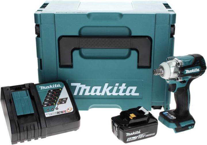 Produktbild Makita DTW 300 RT1J Akku Schlagschrauber 18 V 330 Nm 1/2" Brushless + 1x Akku 5,0 Ah + Ladegerät + M (Akkubetrieb)