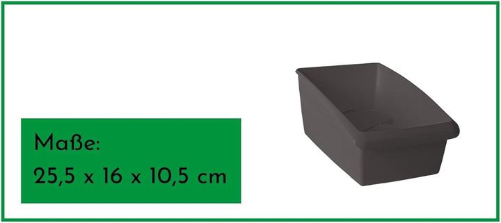 Produktbild Novaliv 2er Set Medikamenten Organizer gross Hausapotheke - 25 x 16 cm ANTHRAZIT GRAU mit Abtrennung (25 x 16 cm)