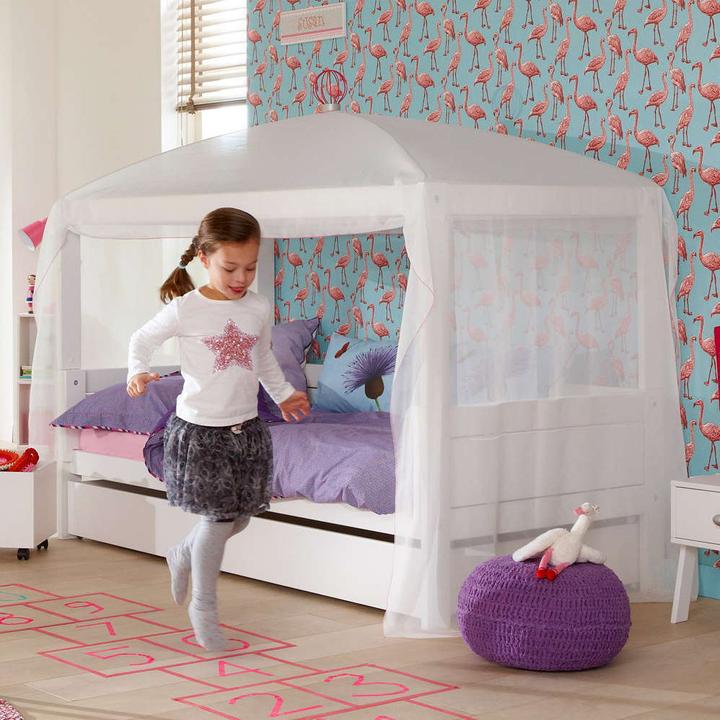 Produktbild Lifetime Kidsrooms 4 in 1 Bett mit Himmel, Standard Rollboden (90 x 200 cm)