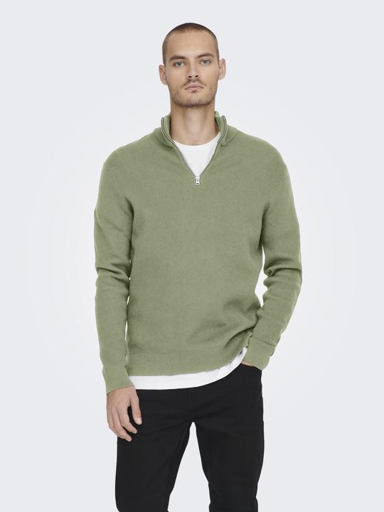 Produktbild Only & Sons Onsphil Reg 12 Struc Half Zip Knit Noos (XS)