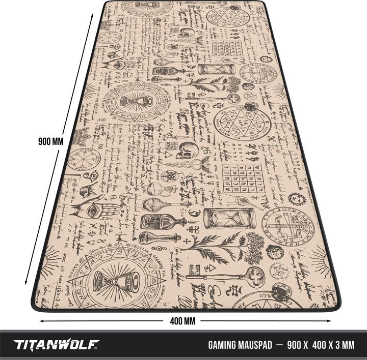 Actual product image Titanwolf Gaming mouse pad, 900 x 400mm XXL mouse mat, improves precision & speed, Alchemy (XXL)