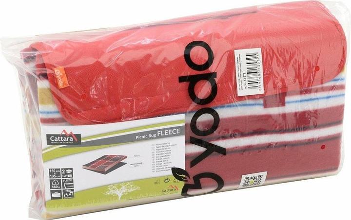 Actual product image Cattara Picnic Blanket FLEECE 150x135cm red
