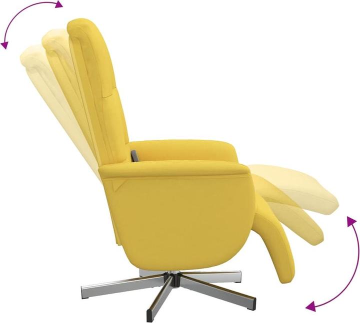 Immagine prodotto VidaXL Sedia da massaggio con poggiapiedi Tessuto giallo chiaro, colore