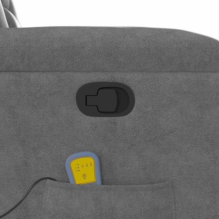 Immagine prodotto VidaXL Poltrona massaggiante con ausilio stand-up in tessuto microfibra grigio scuro Poltrona relax