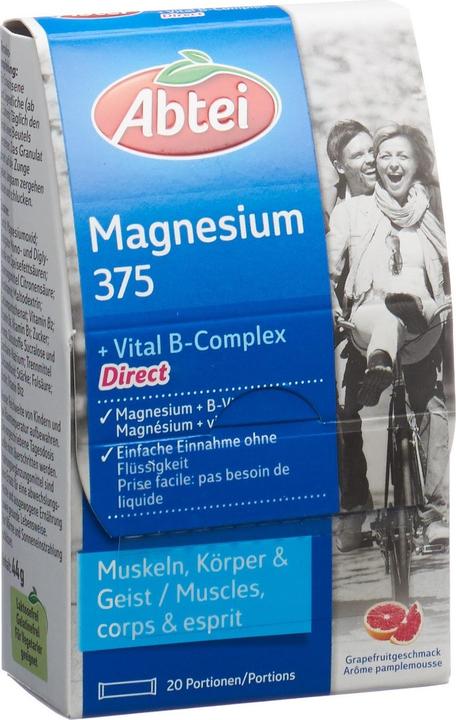 Produktbild Abtei Magnesium 375 + Vitamin B Komplex (20 Stk) (1 Stück, Granulat, 44 g)