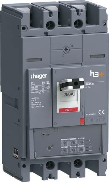 Produktbild Hager HEW250JR h3+ P630 LSI 3P3D 250A 70kA Leistungsschalter