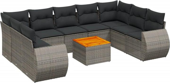 Produktbild VidaXL Gartenmöbel Sofa Garnitur Gartengarnitur Garten Sitzgruppe 10-tlg. Beige