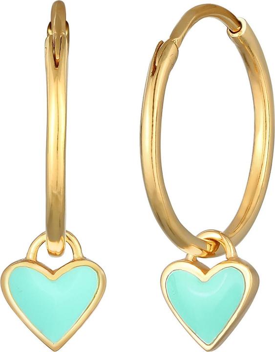 Immagine prodotto Elli Creolo, cuore (Smalto, Nessuna pietra, Argento 925 placcato oro)