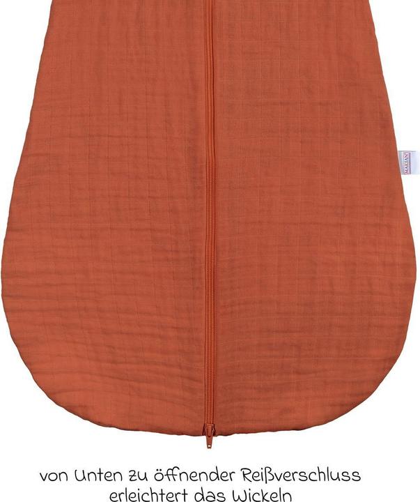Produktbild Makian Schlafsäcke Musselin-Schlafsack - Terracotta - Gr. 60 (100 cm, 1.0 TOG)