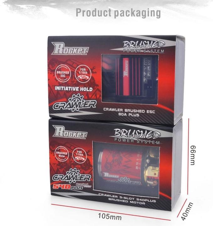 Actual product image Surpass Hobby Surpass Combo 540-PLUS 4 Poles 5-slots auto hold 20T + 80A-PLUS top-level brushed ECS