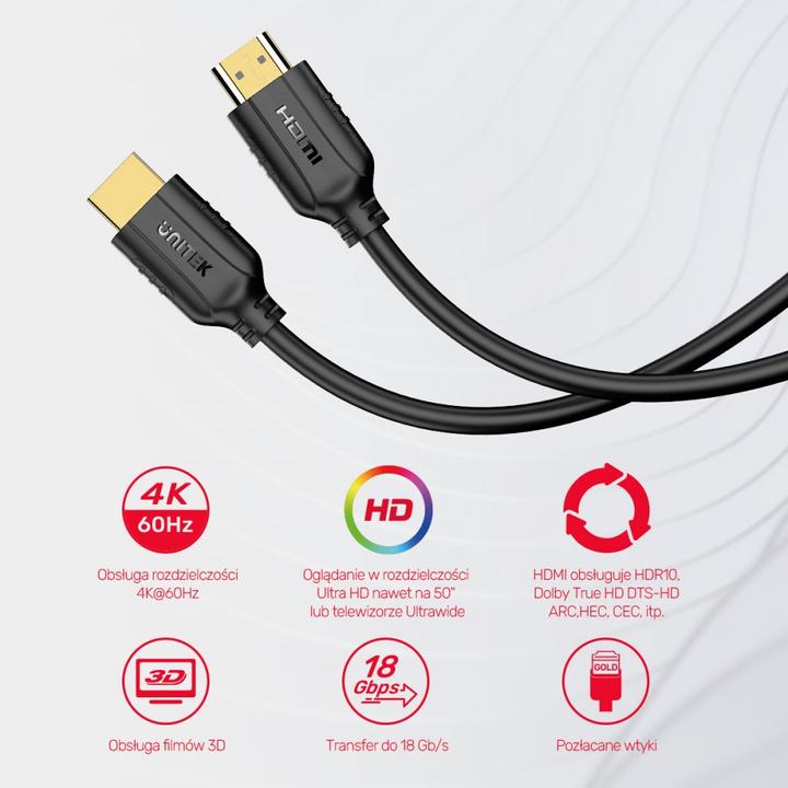 Immagine prodotto Unitek Cavo HDMI 2.0 4K C11079BK-10M (10 m, HDMI)