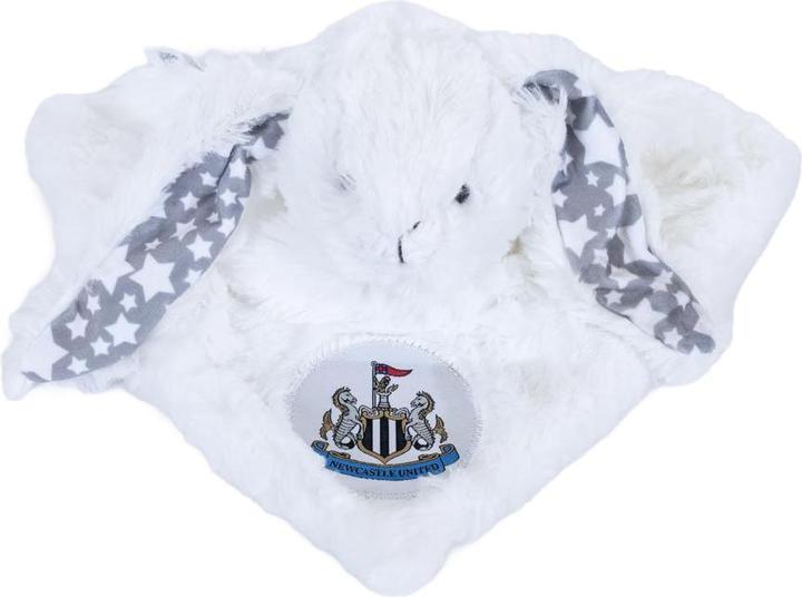 Actual product image Newcastle United FC Plush Rabbit Baby Blanket (30 x 30 cm)