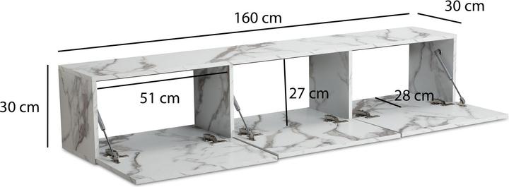 Image du produit FineBuy Meuble TV (160 x 30 x 30 cm)