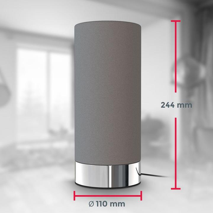 Image du produit B.K.Licht Lampe de table, chrome-gris, 1xE14/40W max. excl. (E14)