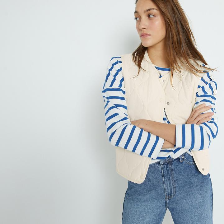 Produktbild La Redoute Collections Steppgilet mit Druckknöpfen (44)