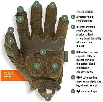 Produktbild Mechanix Wear Gloves Mechanix M-Pact® 78 Multicam® 12/XXL size. Velcro, TrekDry®, Synthetic Leather, Palm, Gear, A (12, XXL)