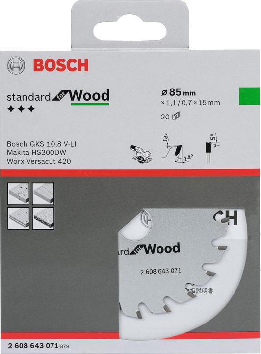Image du produit Bosch Professional Zubehör Lame de scie circulaire Standard Wood
