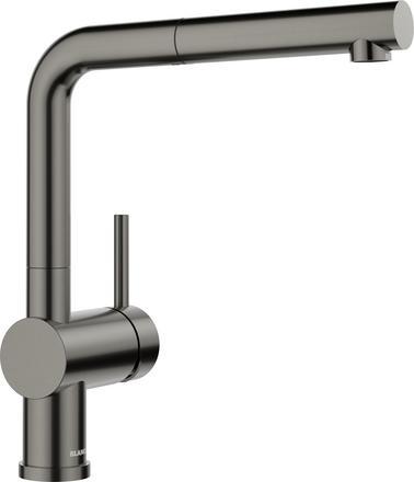 Produktbild Blanco LINUS-S satin dark steel | Hochdruck | Mit herausziehbarem Schlauch | Rückflussverhinderer |