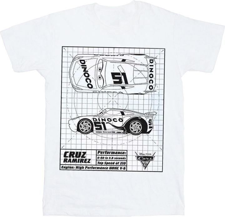 Disney Cars Cruz Ramirez Blueprint TShirt (3XL)