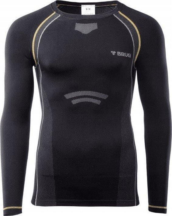 Brugi Thermoaktives Unterwäsche-Herren-Sweatshirt 4RC3 schwarz Grösse S (S/M)