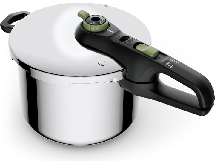 Immagine prodotto Tefal Pentola a pressione trendy da 4 l senza cestello moringa green (Cucina a vapore, Acciaio inossidabile)