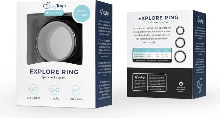 Image du produit Easytoys Silicone Cockring Set (4.20 cm)