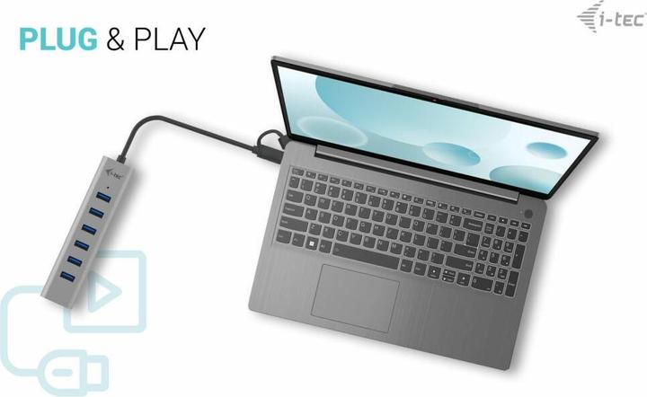 Image du produit i-tec C31HUBMETAL703 (USB-C, USB-A, 7 Ports)