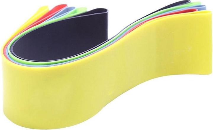 Produktbild Stride Gummi Fitness Übungsbänder / Widerstandsbänder / Gymnastikbänder 5er Set (0.12 m)
