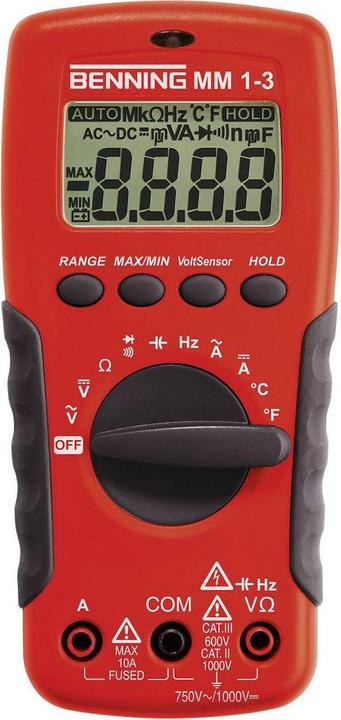 Produktbild Benning Hand-Multimeter digital MM 1-3 (CAT III 600V)
