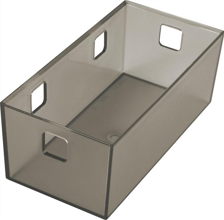 Ninka Banio 2-compartment container for drawer insert, graphite translucent 164x84mm