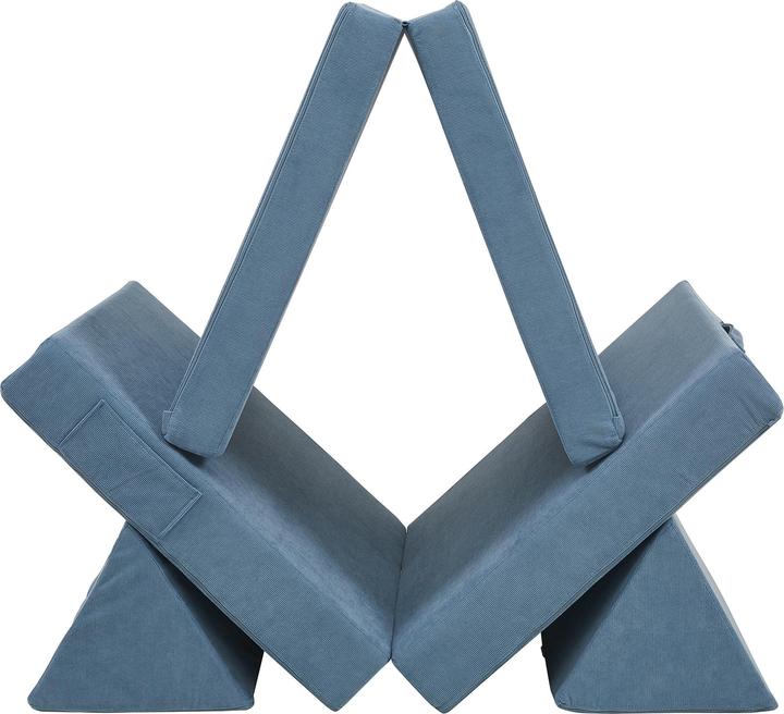 Produktbild En.Casa Spielsofa Norhulta 5-tlg. 120x66x46 cm Cord Blau (Kindersofa)
