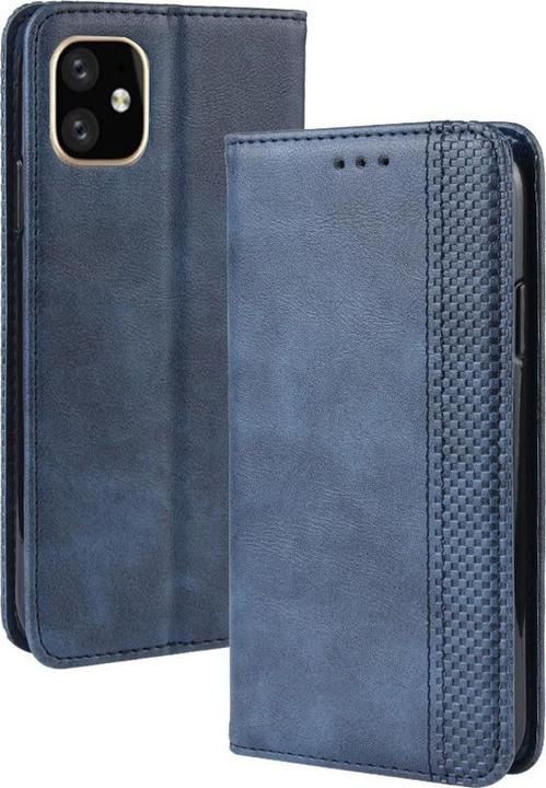 Produktbild Cover-Discount iPhone 12 / 12 Pro - Stand Flip Case Hülle dunkelblau (Apple iPhone 12 Pro, Apple iPhone 12)