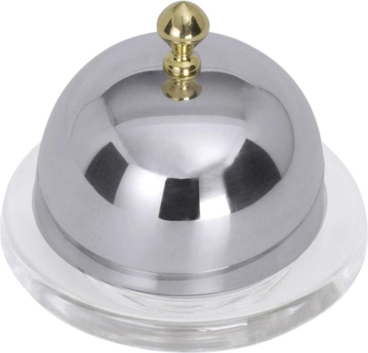 Image du produit Contacto Beurrier avec clochette D:9cm H:8cm Verre/Instr. bouton doré (0.06 l)