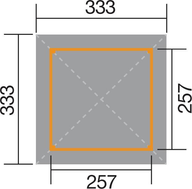 Actual product image Weka Holzbau Pavilion weka Paradise size 2 257 x 257 cm nature (333 cm, 333 cm)