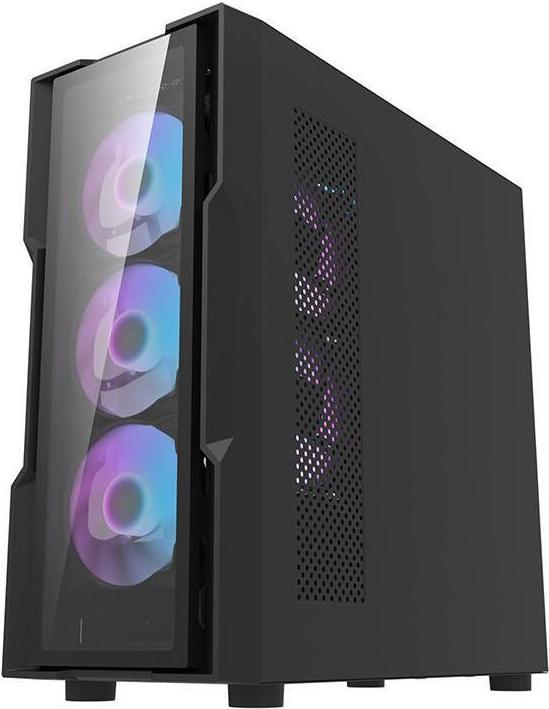 Actual product image Darkflash Tech DK431 Glass Computer Case + 4 fans (black) (E-ATX, ATX)