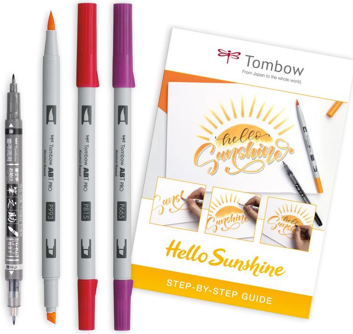 Image du produit Tombow Abbé Pro Sunny Lettering Set (Multicolore, 3 x)