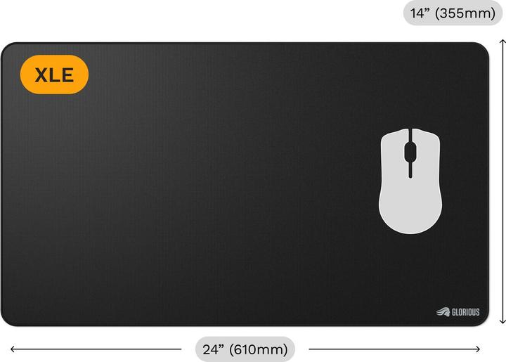 Image du produit Glorious Tapis de souris 2 XL Extended - Stitched - Noir (XL)