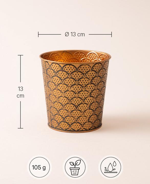 Actual product image Esmée Flower pot / planter Orient, sheet metal (13 cm)