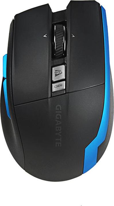 Produktbild Gigabyte AIRE M93 ICE - Maus - Laser - 7 Tasten - drahtlos - 2,4 GHz - kabelloser Empfänger (USB) - Schwarz (Kabellos)