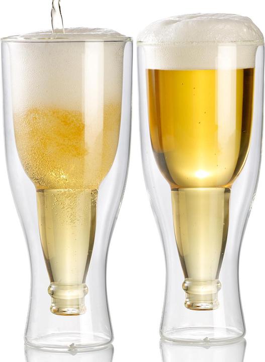 Infactory Double-walled beer glass, set of 2 (0.33 l, 2 x)