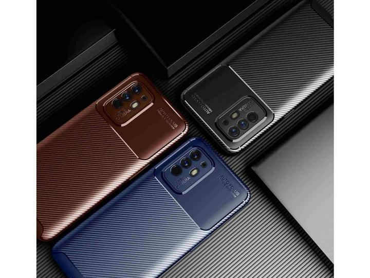 Productafbeelding Screenguard Oppo A94 5G Romp Carbon Design TPU Hoesje (Oppo A94 5G)