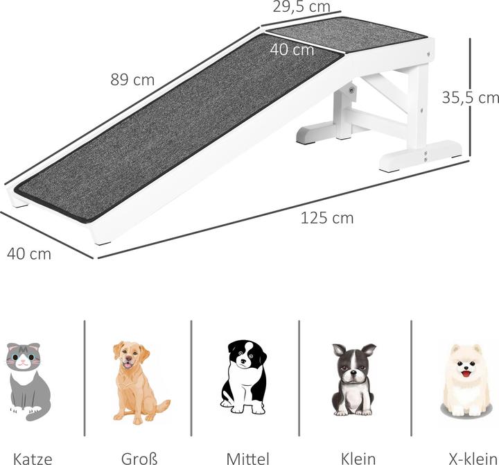 Produktbild PawHut Haustierrampe (Hund, Faltbar)