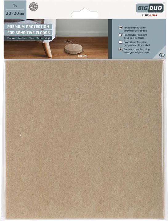 Actual product image Fix-o-moll Parquet glides 5 mm / 200 x 200 mm 1 x (Parquet floor gliders, 1 Piece)