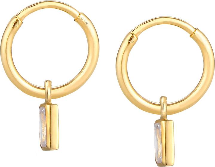 Immagine prodotto Elli Creolo, orecchini di cristallo (Argento 925 placcato oro, Zirconia)