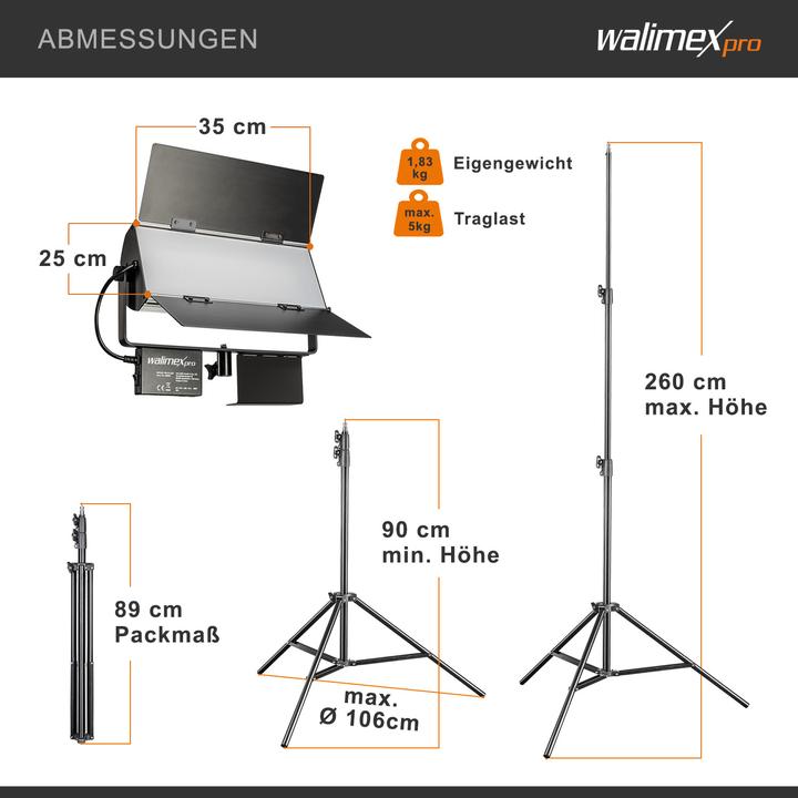 Image du produit Walimex pro par LED Sirius 160 Bi Color (éclairage de studio)